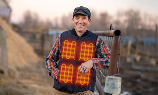 heated bomber vest with full front warmth