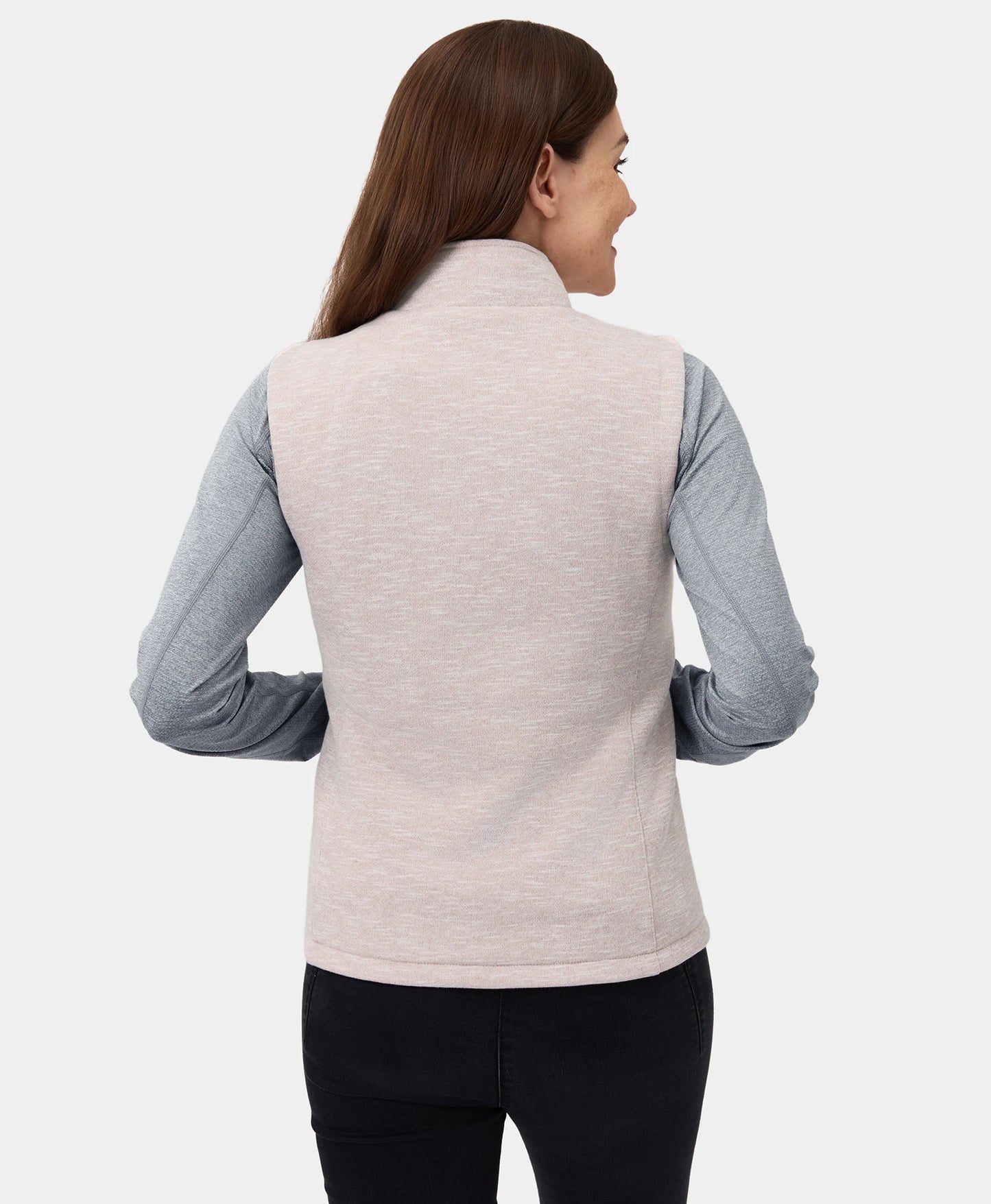 Women's Heated Fleece Vest - Rope Beige