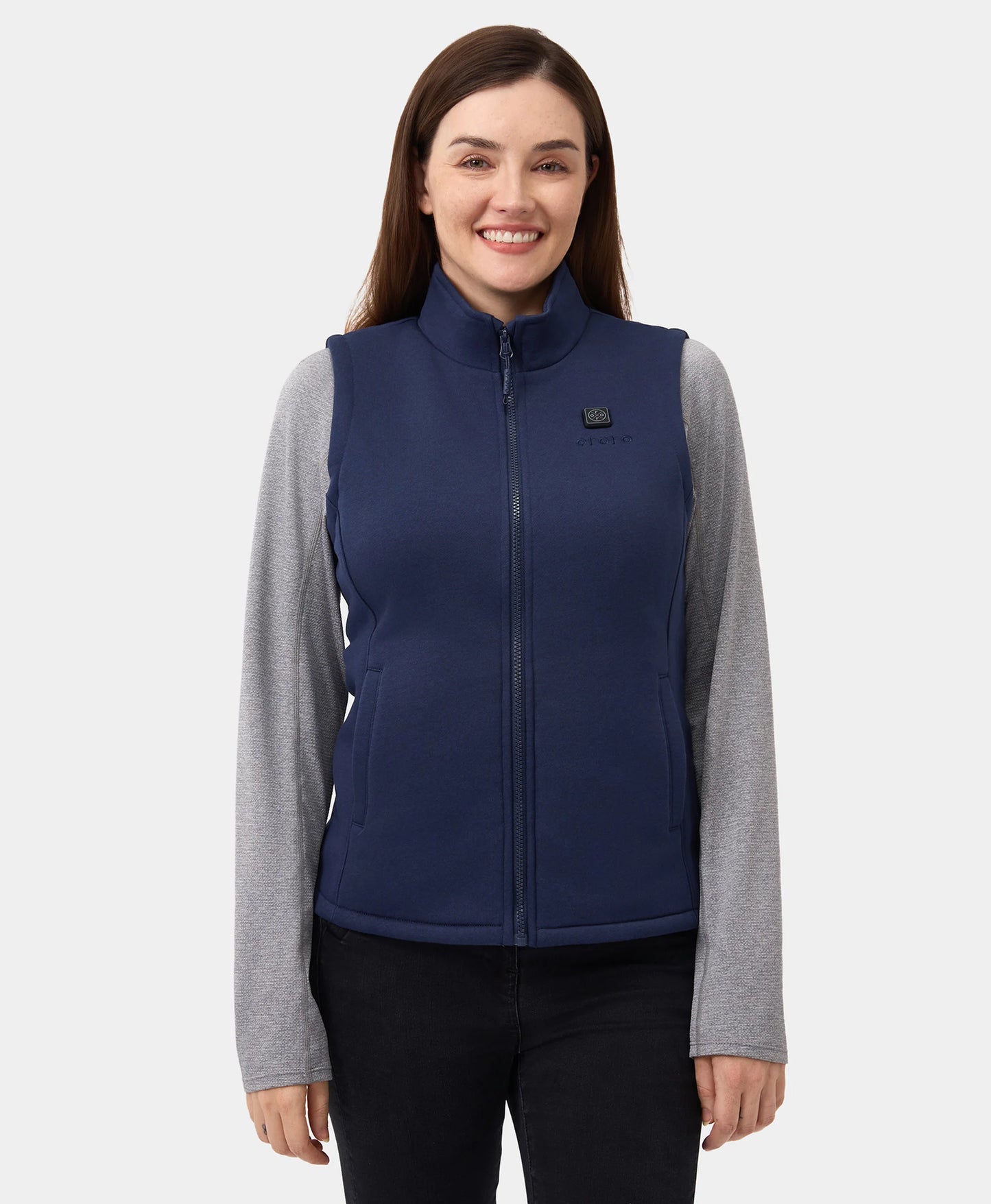 Women's Heated Fleece Vest - Blue