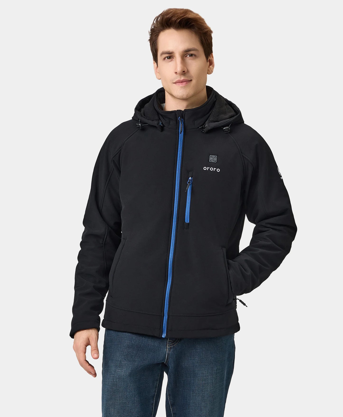 (Open-box) Men's Classic Heated Jacket (4 Heating Zones) - Black & Blue