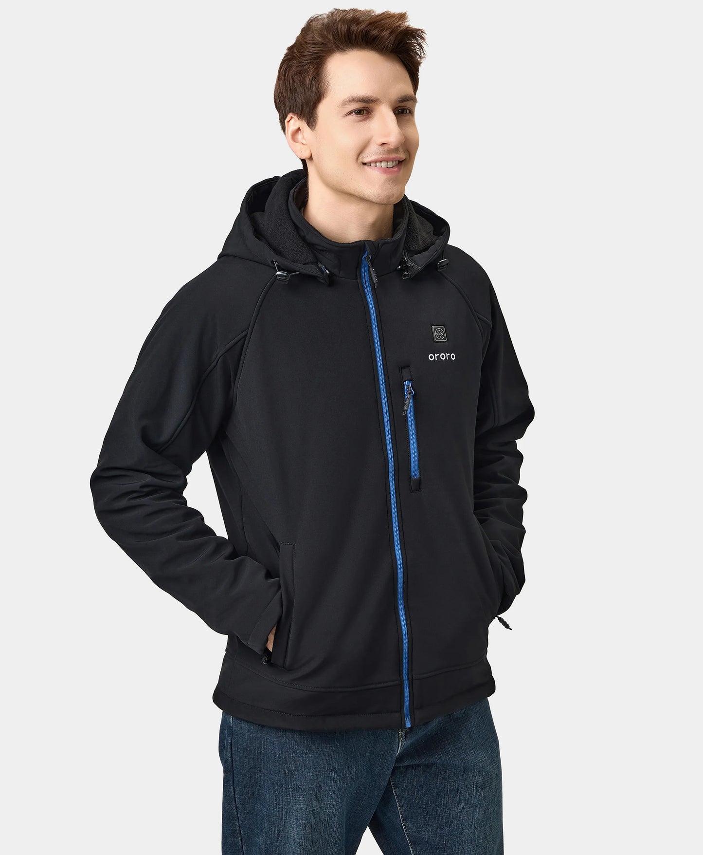 (Open-box) Men's Classic Heated Jacket (4 Heating Zones) - Black & Blue