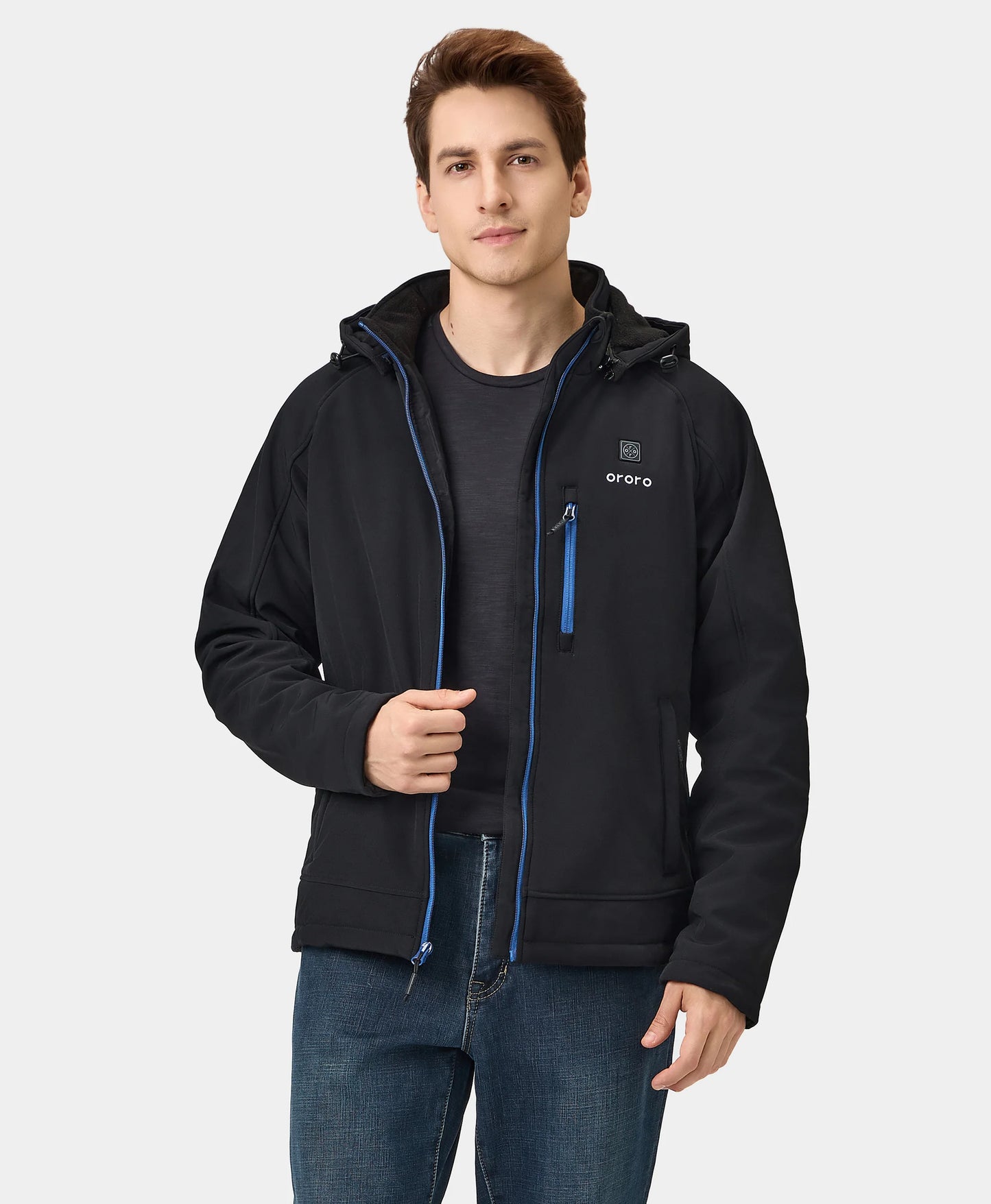 (Open-box) Men's Classic Heated Jacket (4 Heating Zones) - Black & Blue