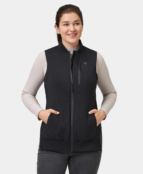 Blair Women's Heated Long Bomber Vest  ,view 1