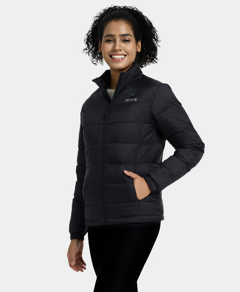 Women's Heated Thermolite® Puffer Jacket - Black / Yellow ,view 1