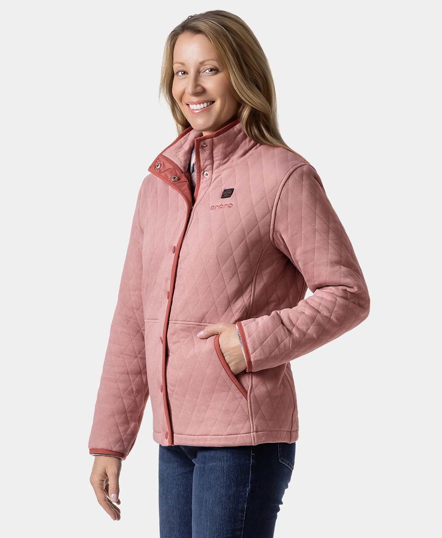Chalet Women's Quilted Heated Jacket - Turkish Rose