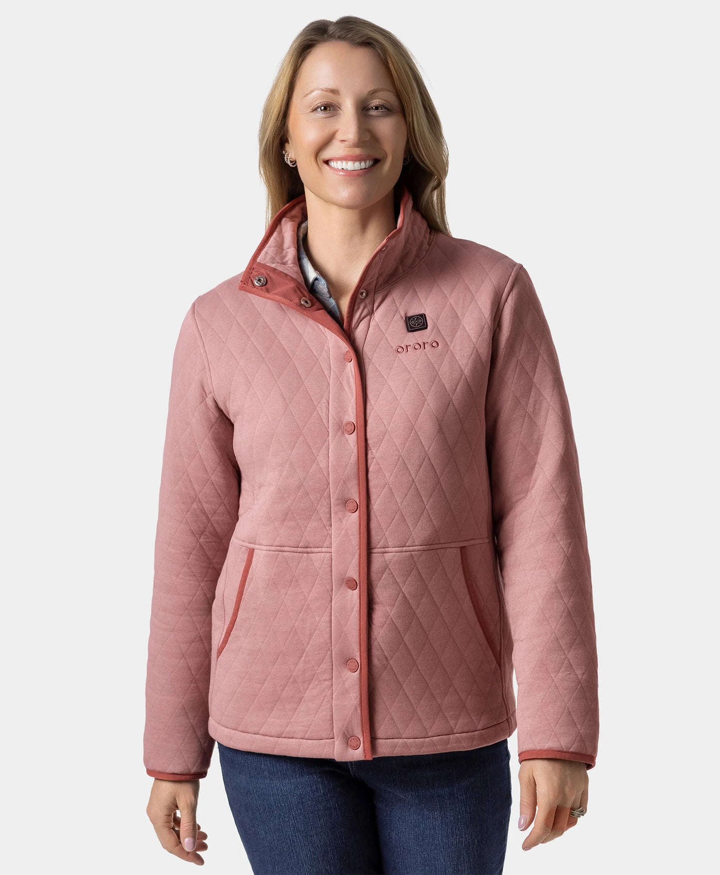 Chalet Women's Quilted Heated Jacket - Turkish Rose