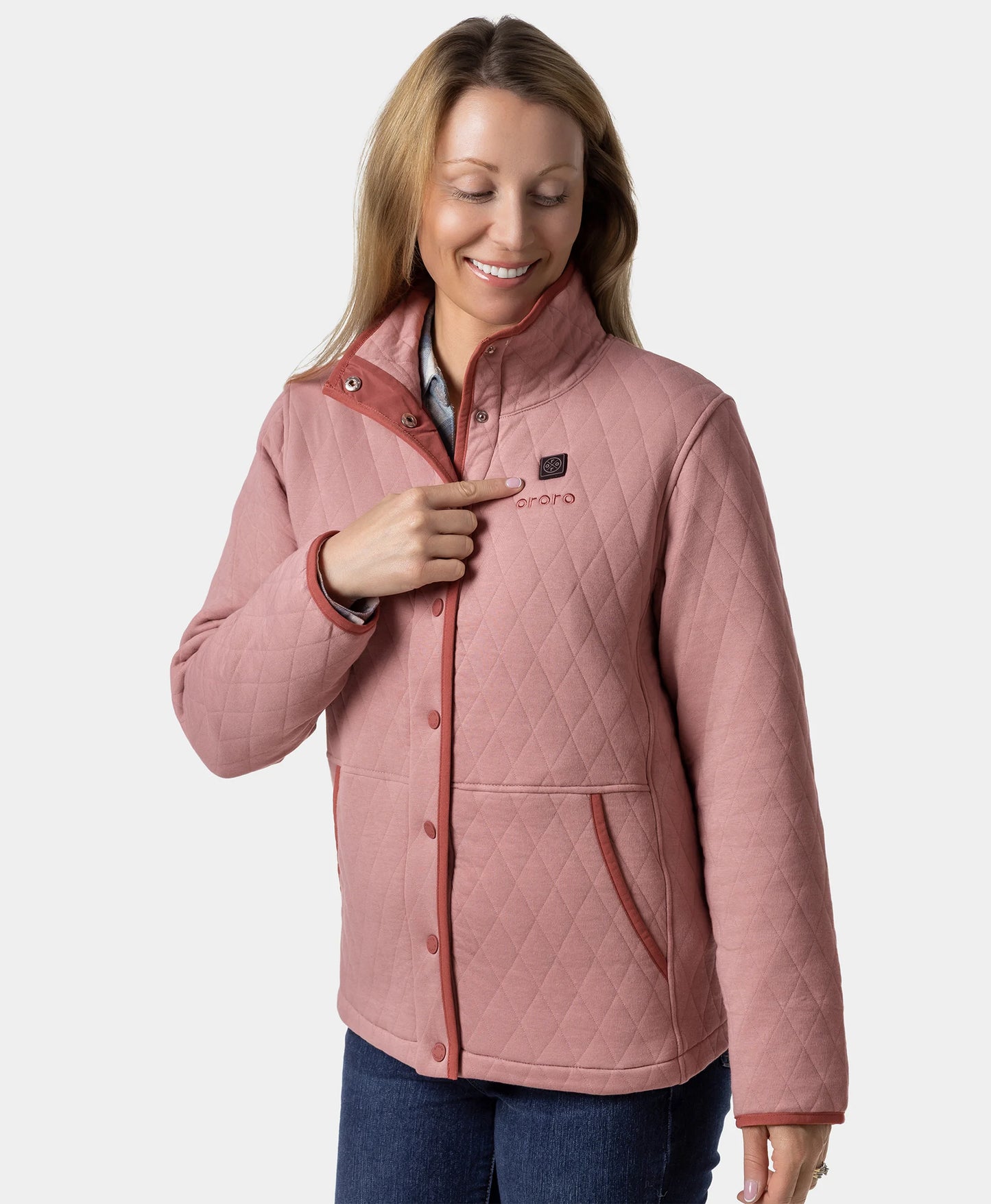 Chalet Women's Quilted Heated Jacket - Turkish Rose