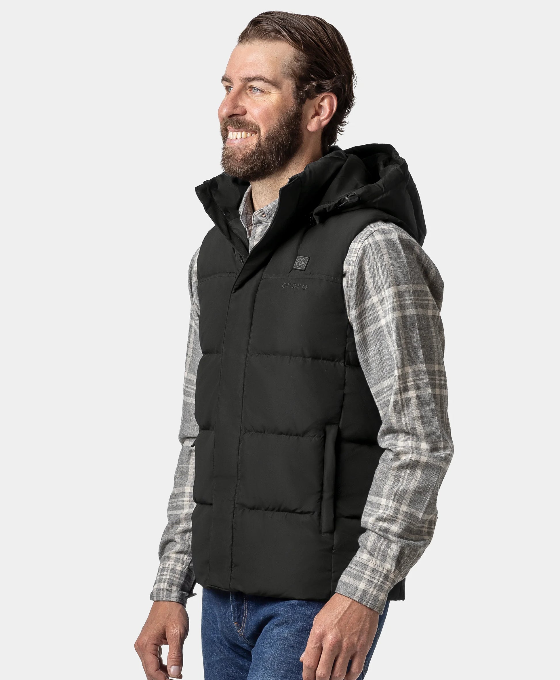 Men's Heated Down Vest - Black