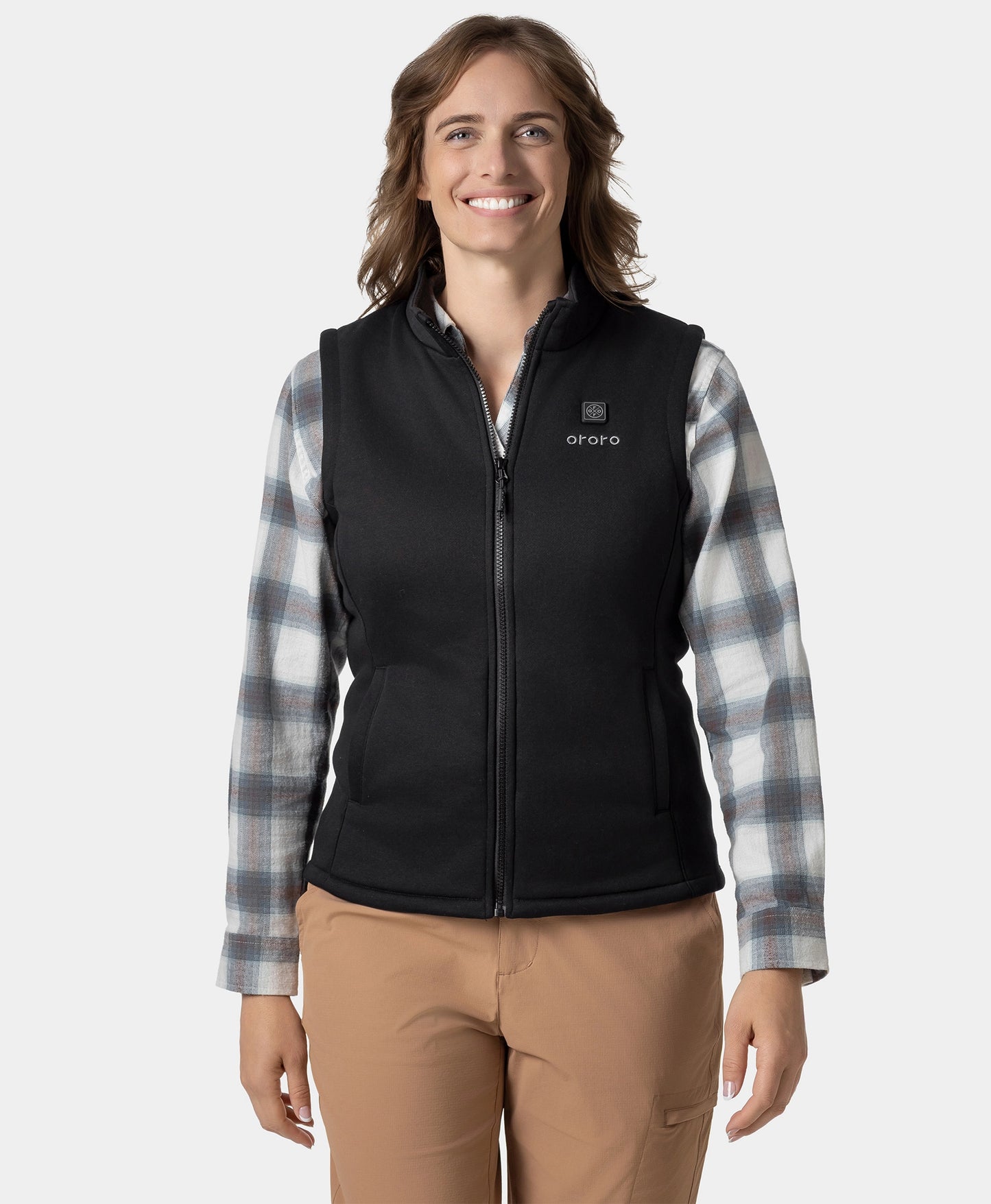 Women's Heated Fleece Vest - Black