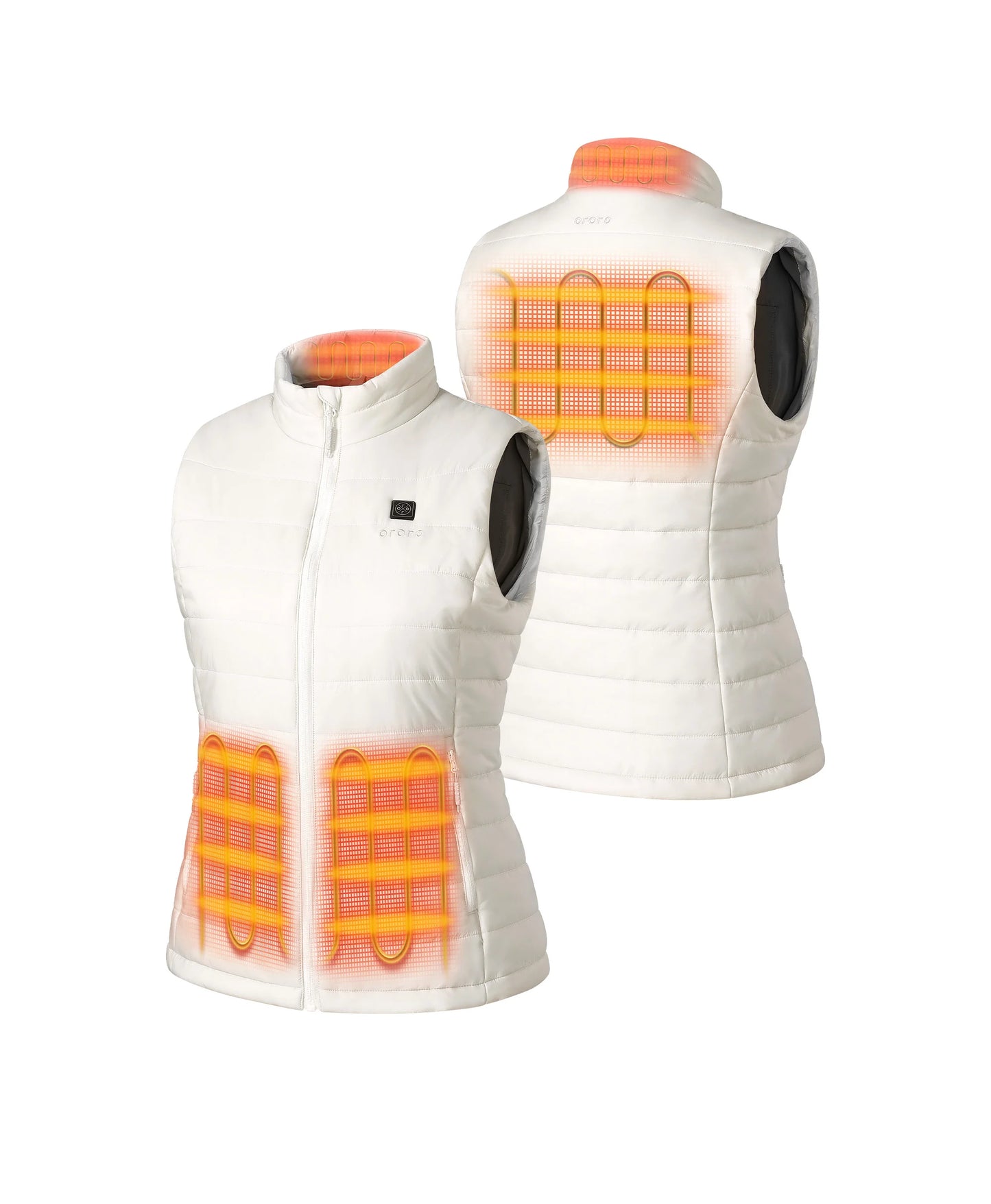 4 Heating Zones (L & R Pockets, Mid-Back, Collar)