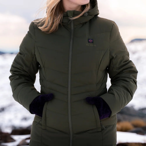 SOHO Women's Heated Down Parka Jacket SOHO Women's Heated Down Parka Jacket