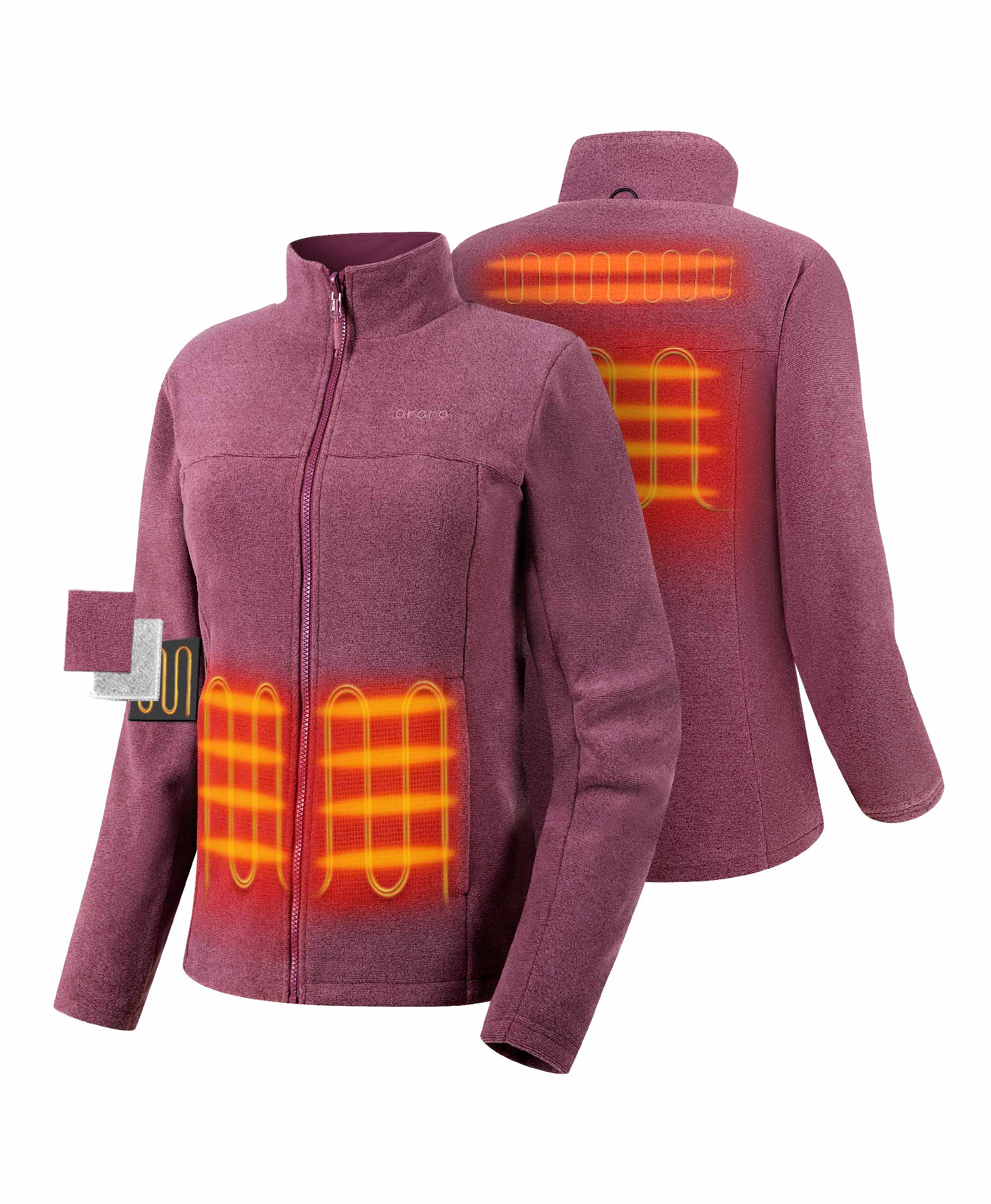 4 Heating Zones (Left & Right Hand Pockets, Upper Back, Mid-Back) 4 Heating Zones (Left & Right Hand Pockets, Upper Back, Mid-Back)