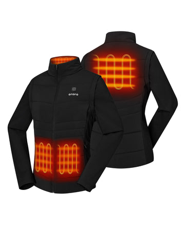 4 Heating Zones (L&R Pocket, Collar, Mid-Back) 4 Heating Zones (L&R Pocket, Collar, Mid-Back)