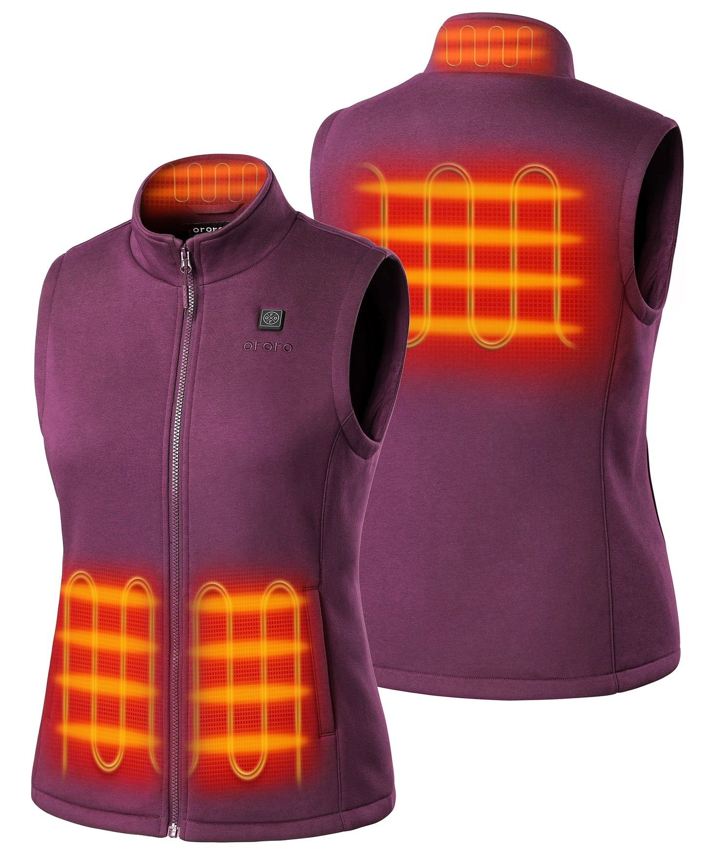 4 Heating Zones (Left & Right Pockets, Mid-Back, Neck)