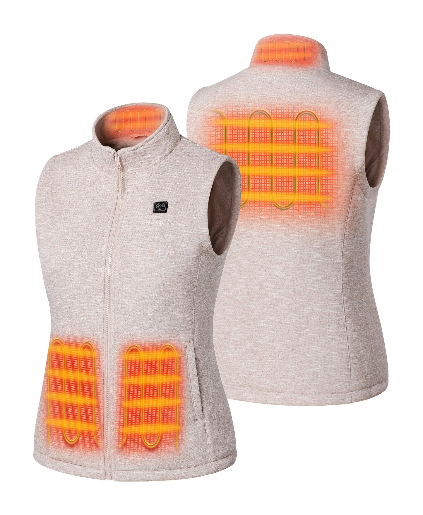 4 Heating Zones (Left & Right Pockets, Mid-Back, Neck)