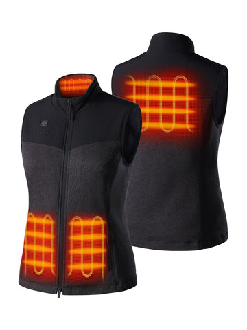 Augusta Women's Heated Sweater Fleece Vest Augusta Women's Heated Sweater Fleece Vest