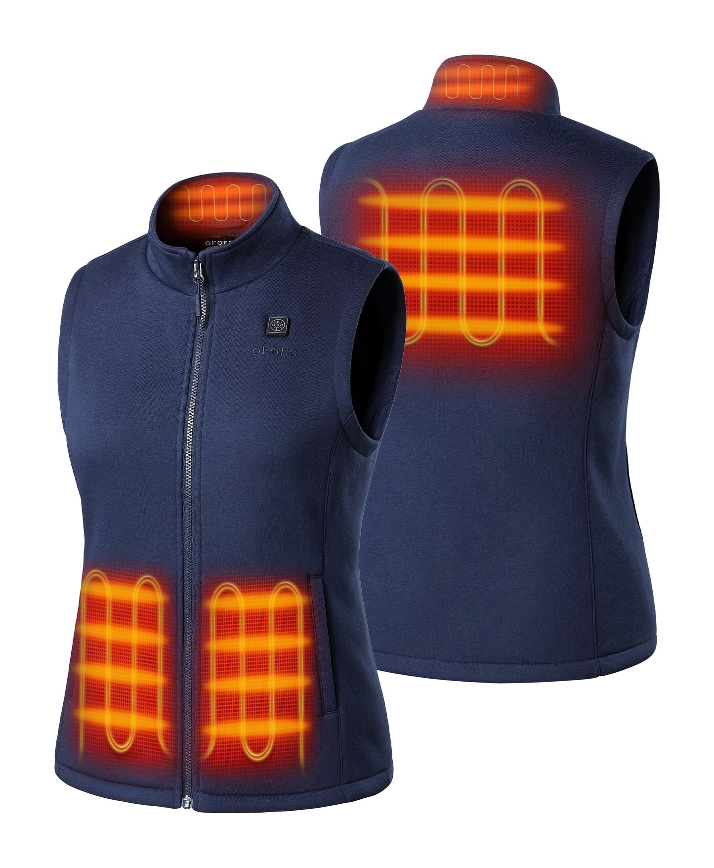 4 Heating Zones (Left & Right Pockets, Mid-Back, Neck)