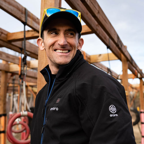 Men's Classic Heated Jacket (4 Heating Zones) - Black & Blue