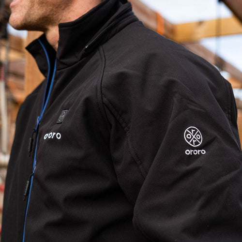 Men's Classic Heated Jacket (4 Heating Zones) - Black & Blue