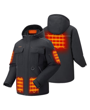 6 Heating Zones (Pockets, Arms, Collar, Mid-Back) 6 Heating Zones (Pockets, Arms, Collar, Mid-Back)