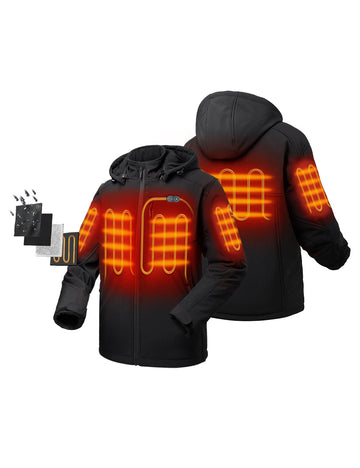 Men's Dual Control Heated Jacket with 5 Heating Zones (Chest Heating) Men's Dual Control Heated Jacket with 5 Heating Zones (Chest Heating)