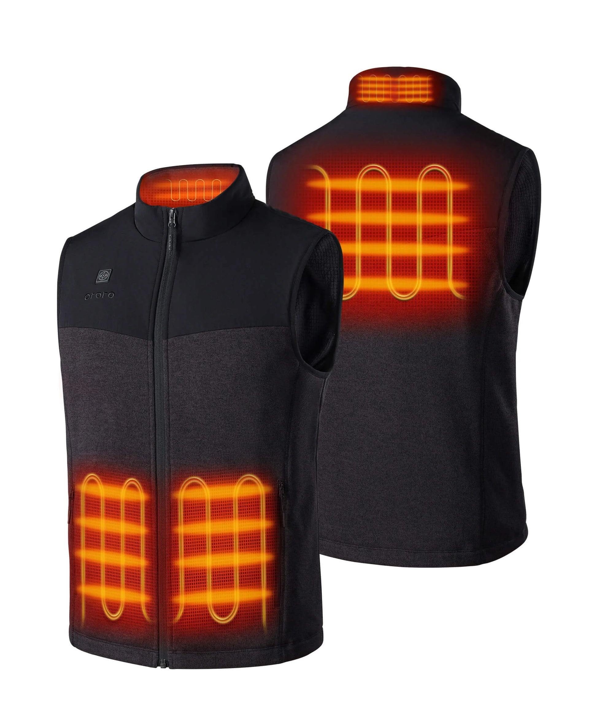 FOUR(4) heating zones at pockets, collar and mid-back