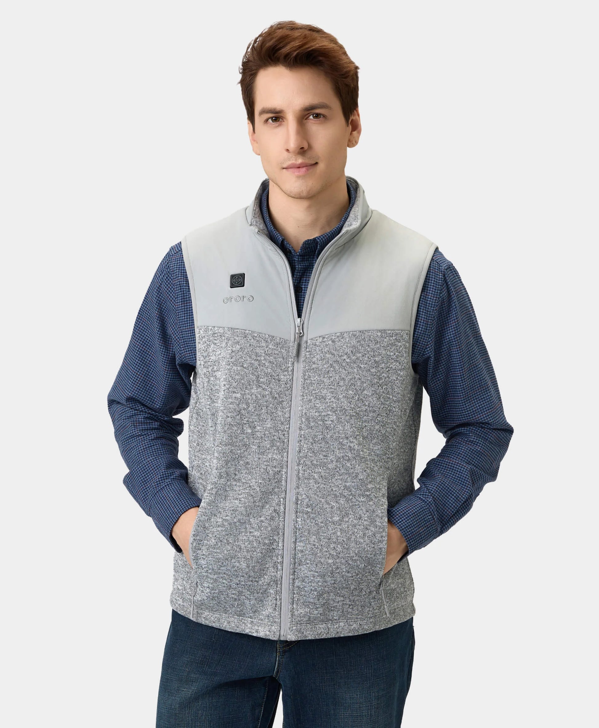 Augusta Men's Heated Sweater Fleece Vest