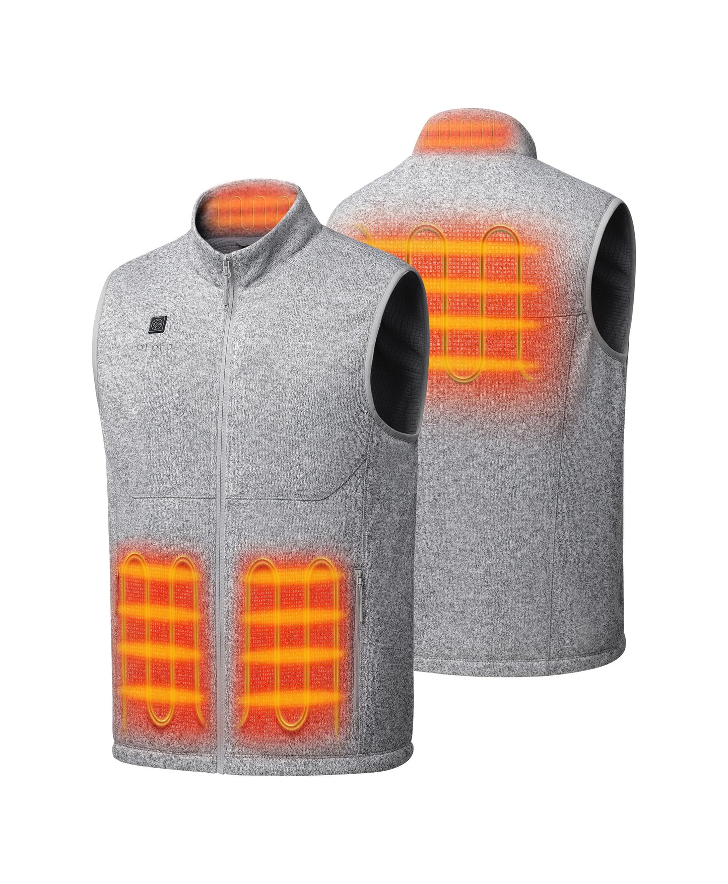 4 Heating Zones (Left & Right Hand Pockets, Mid-Back, and Collar)