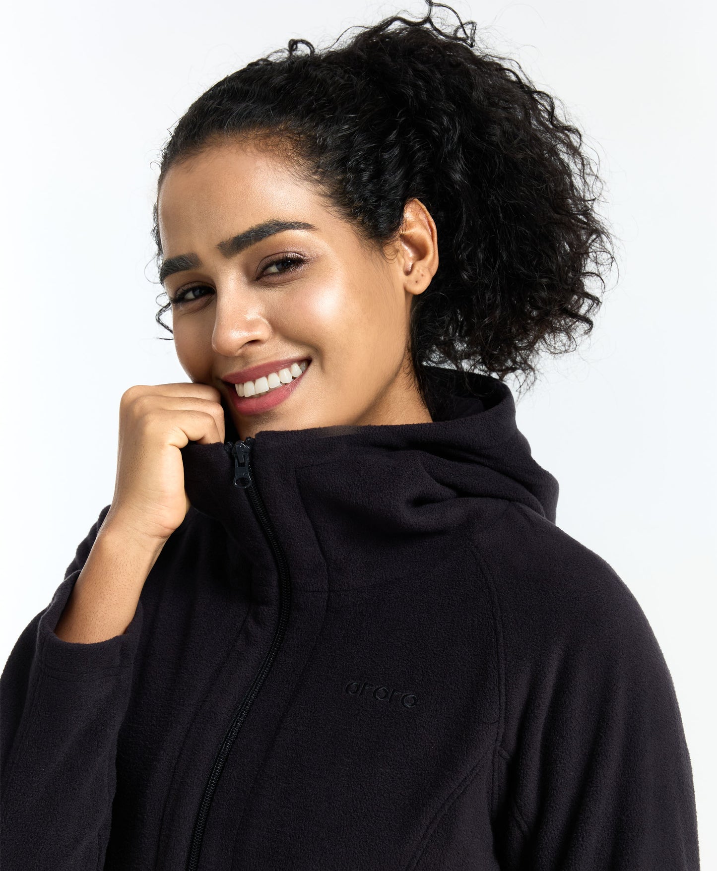 (Open-box) Felicity Women's Heated Long Hooded Fleece Jacket