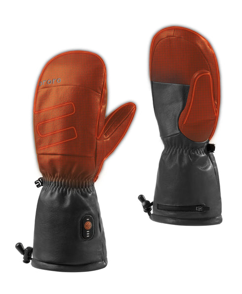 Duluth Unisex Heated Leather Chopper Mittens ,view 1
