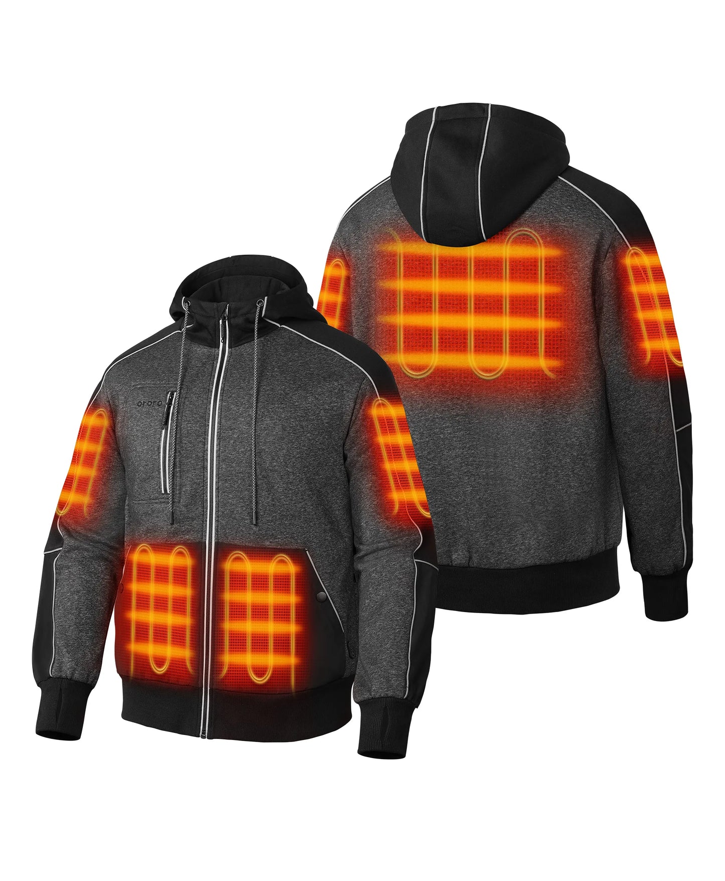 Wayne Unisex 5-Zone Heated Full-Zip Hoodie