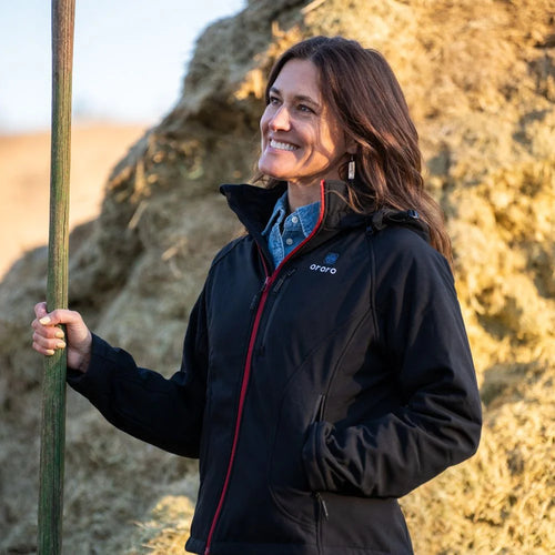 Women's Heated Jacket (4 Heating Zones) - Sharkskin Grey / Black