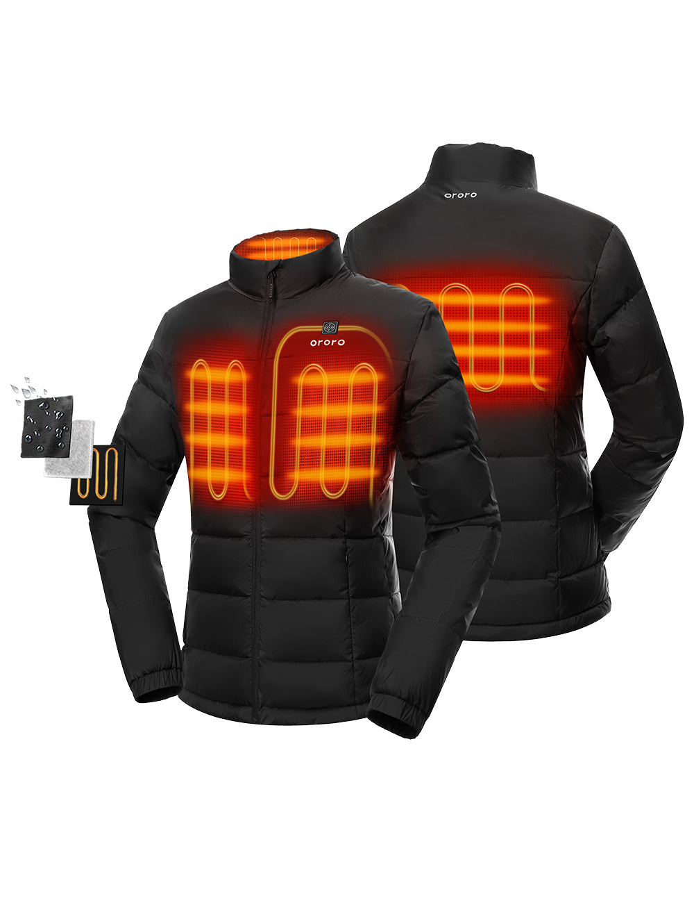 4 Heating Zones (Left & Right Chests, Mid-Back, and Collar)