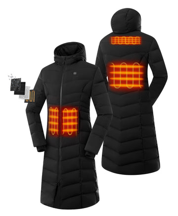 SOHO Women's Heated Down Parka Jacket SOHO Women's Heated Down Parka Jacket