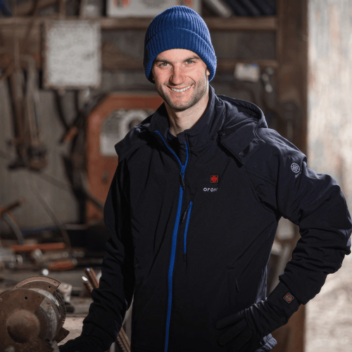 Men's Classic Heated Jacket - Black & Blue / Black