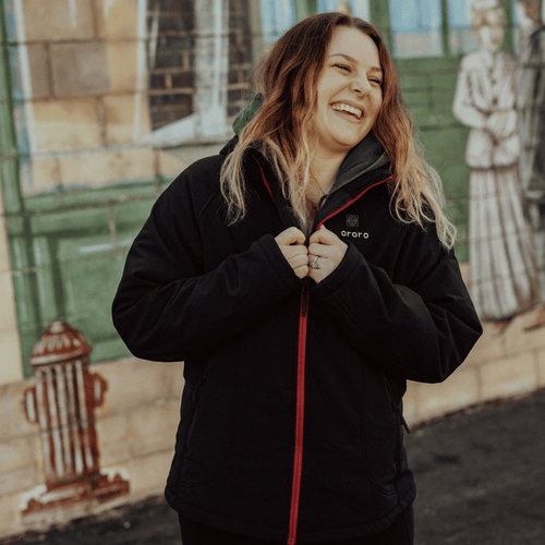 Women's Heated Jacket (4 Heating Zones) - Sharkskin Grey / Black