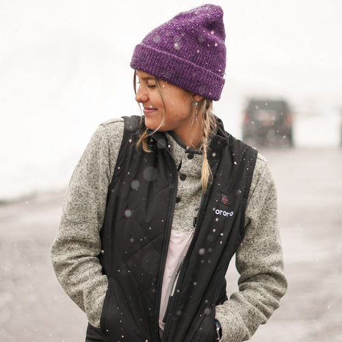 Women's Quilted Heated Vest - Black Women's Quilted Heated Vest - Black