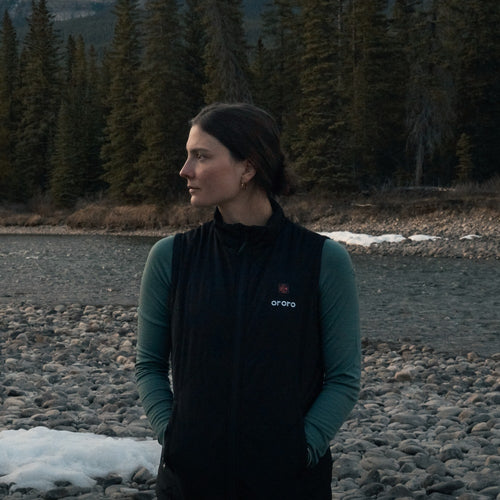 Women's Quilted Heated Vest - Black Women's Quilted Heated Vest - Black