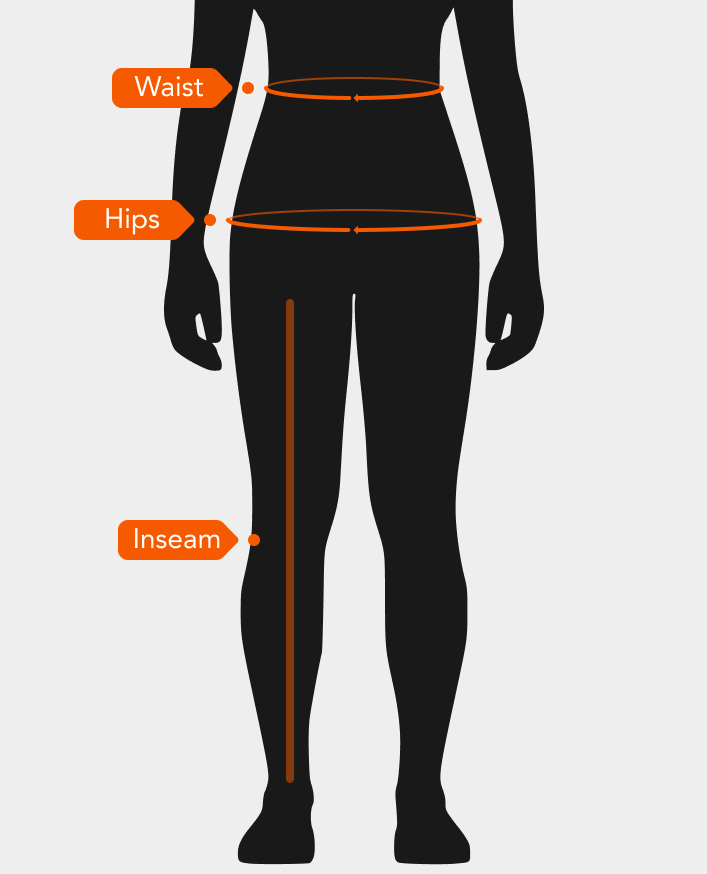 Women | How To Measure: Waist, Hips, Inseam Women | How To Measure: Waist, Hips, Inseam