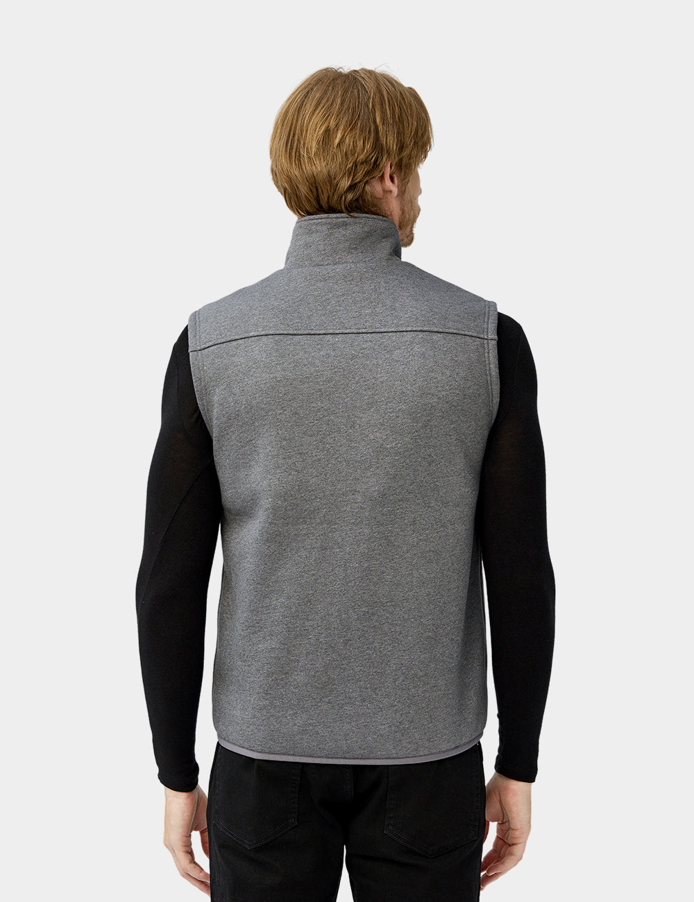 Men's Heated Fleece Vest - Flecking Gray
