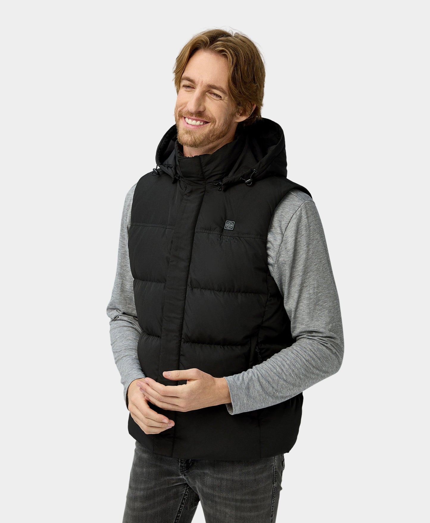 Men's Heated Down Vest - Black