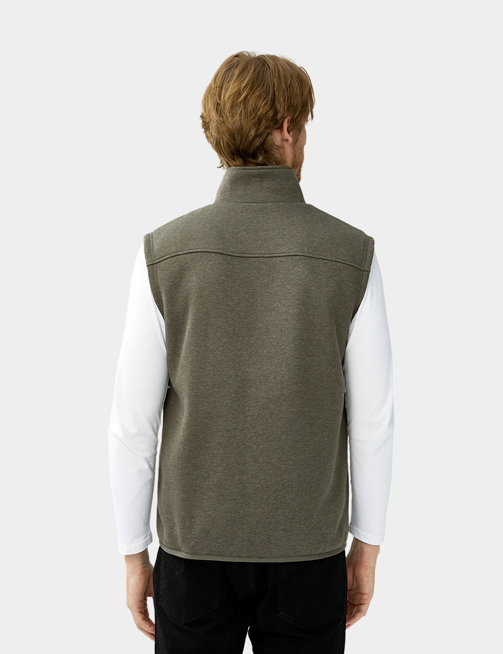Men's Heated Fleece Vest - Army Green