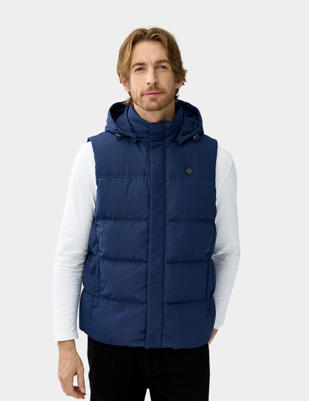 Men's Heated Down Vest - Blue