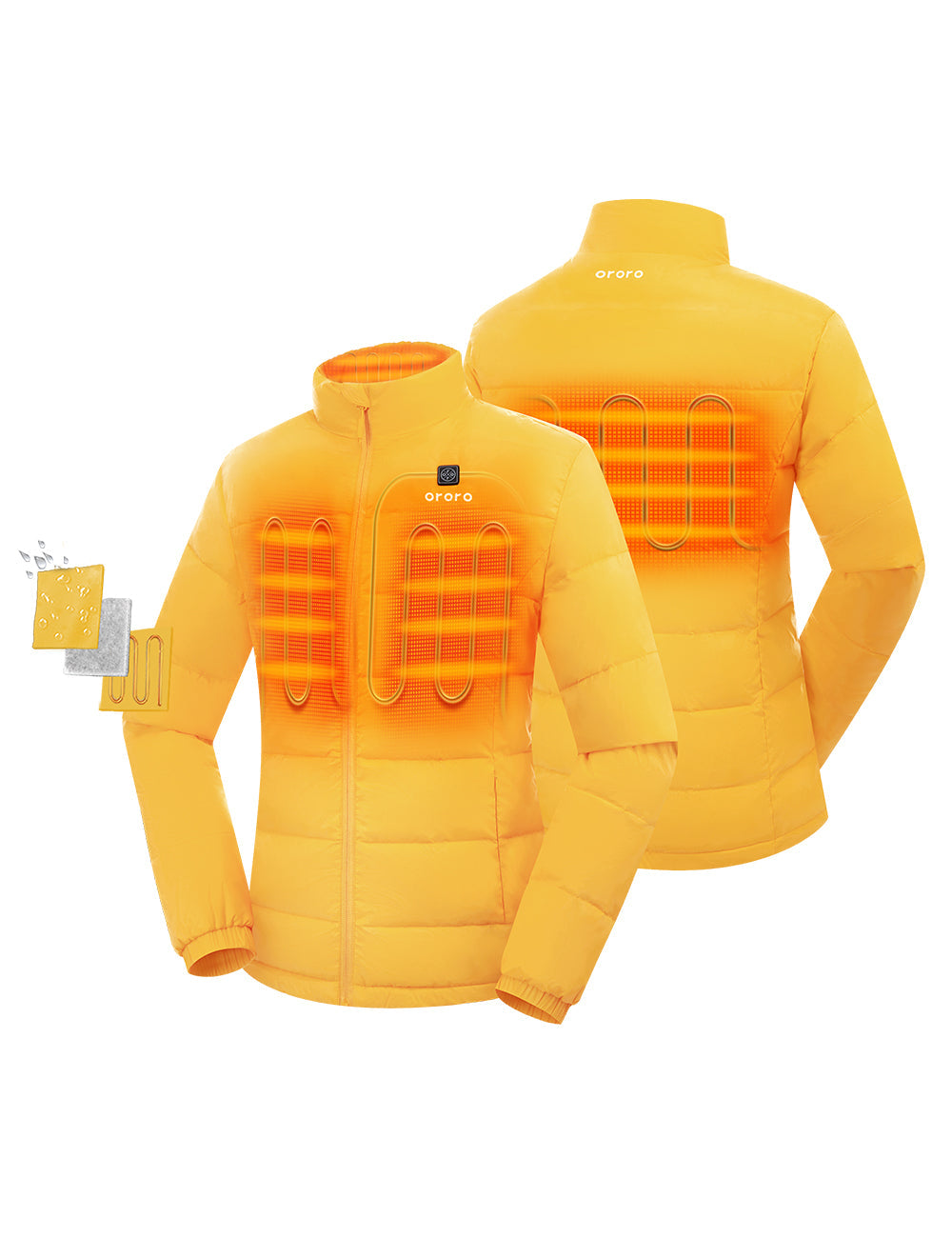 4 Heating Zones (Left & Right Chests, Mid-Back, and Collar)