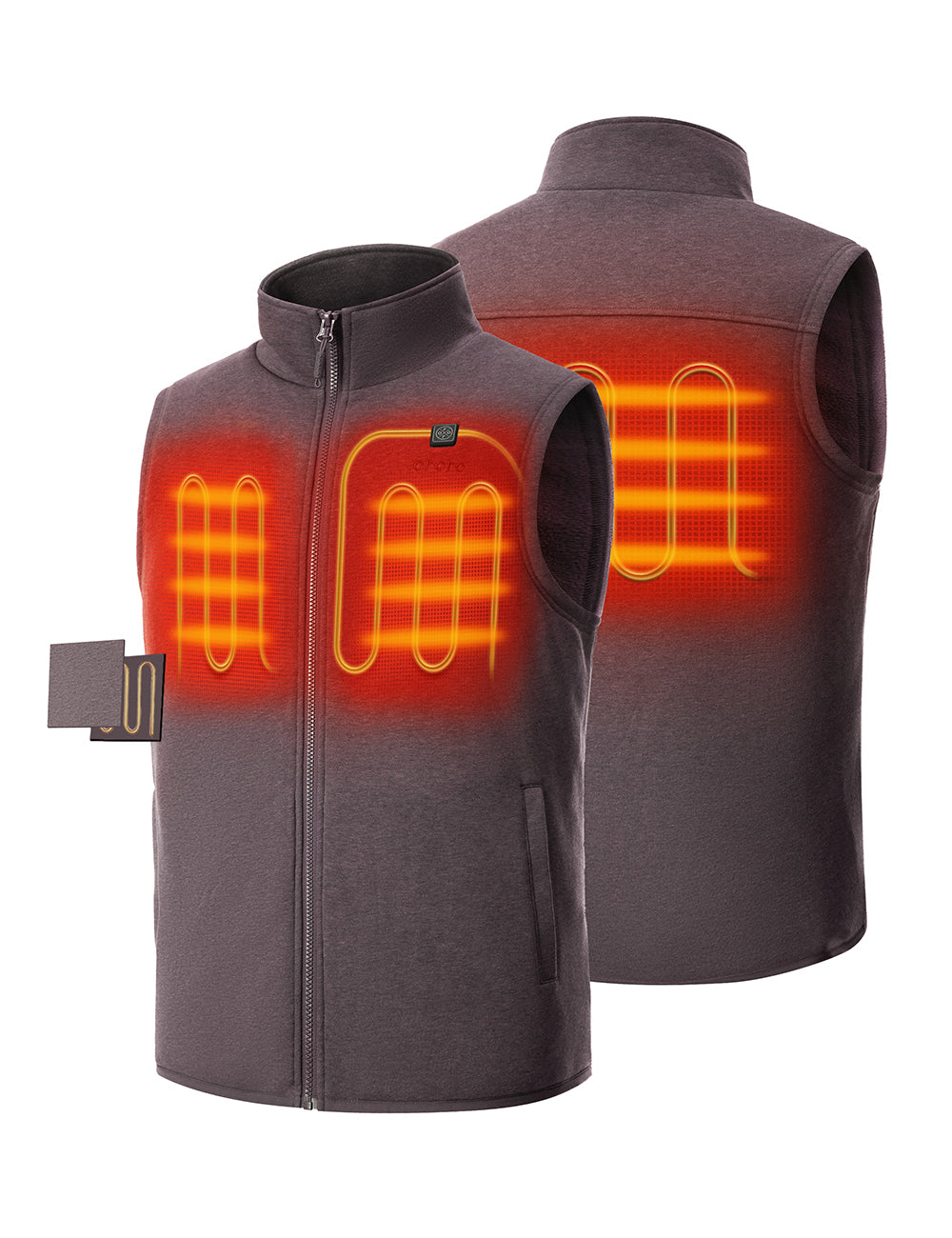 3 Heating Zones(Upper back, Left & Right Chest) - Brown