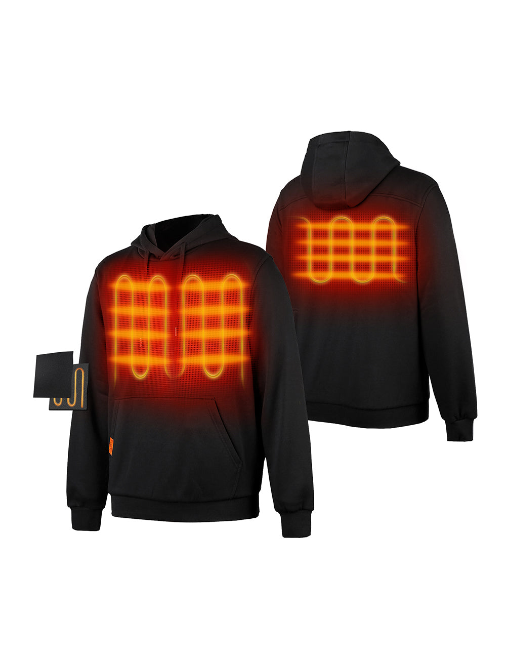 3 Heating Zones (Upper Back, Left & Right Chest) - Black