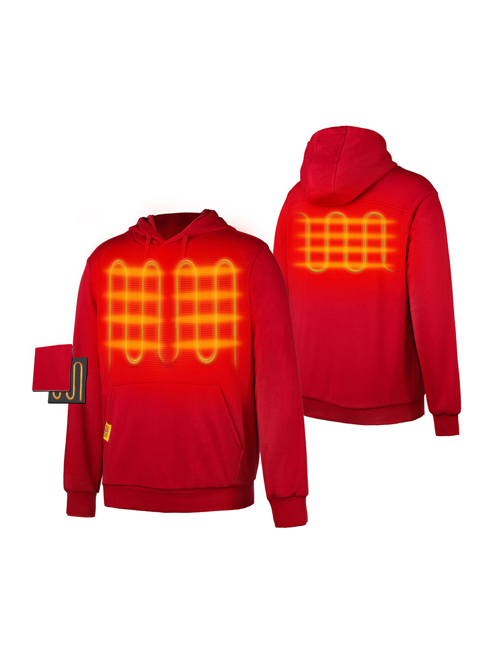 3 Heating Zones (Upper Back, Left & Right Chest) - Red