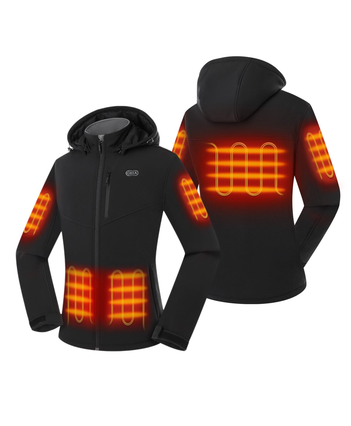5 Heating Zones (Left & Right Hand Pockets, Left & Right Arms, and Upper Back)