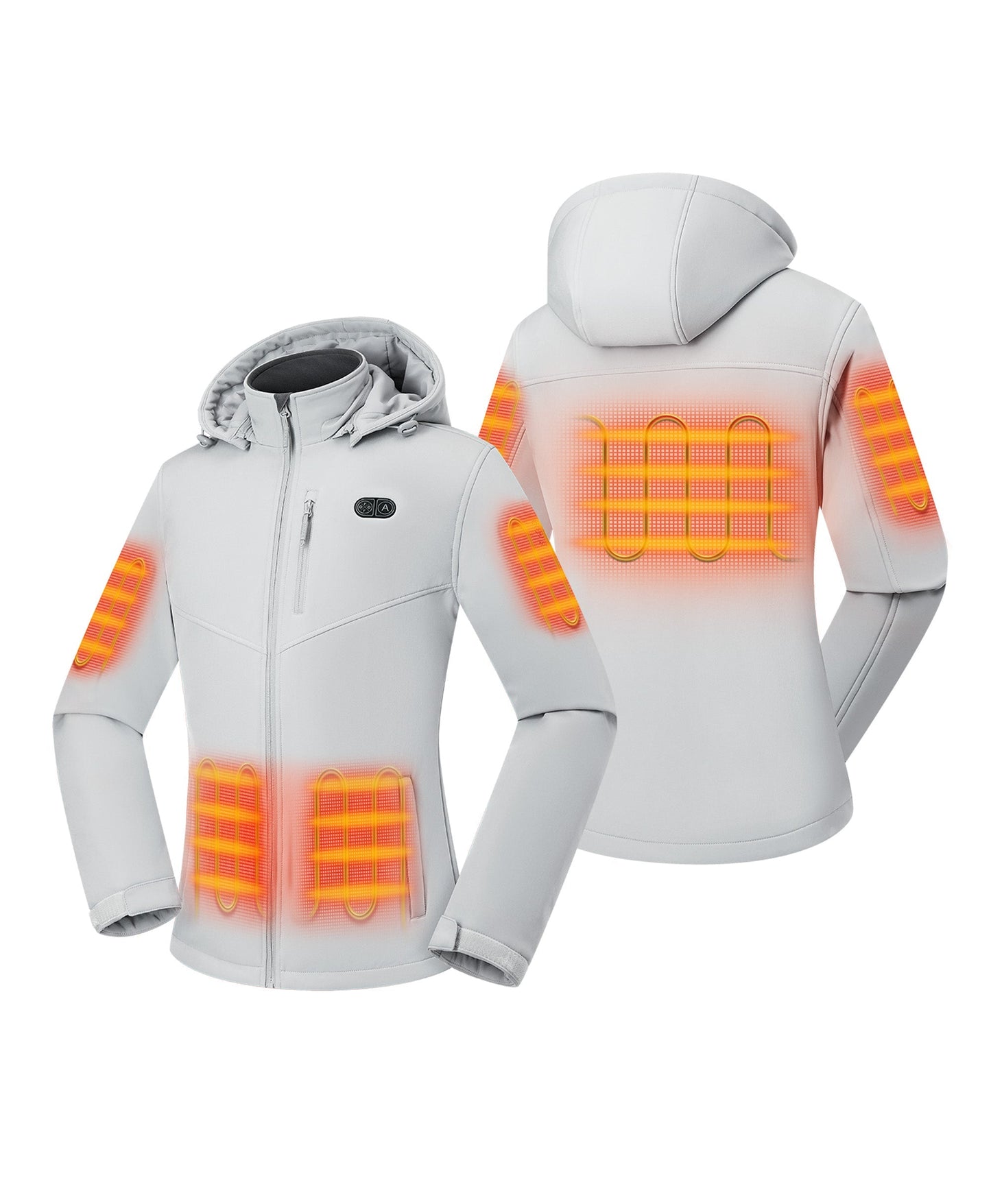 5 Heating Zones (Left & Right Hand Pockets, Left & Right Arms, and Upper Back)