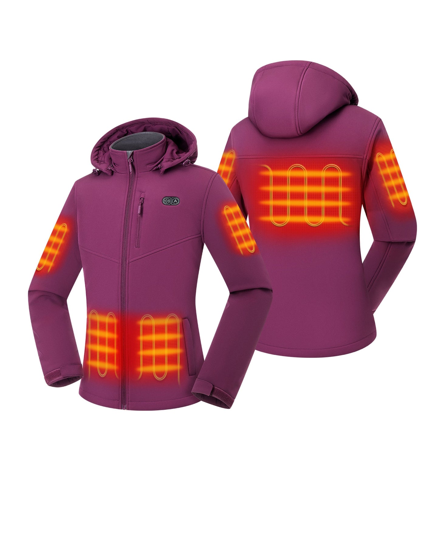 5 Heating Zones (Left & Right Hand Pockets, Left & Right Arms, and Upper Back)